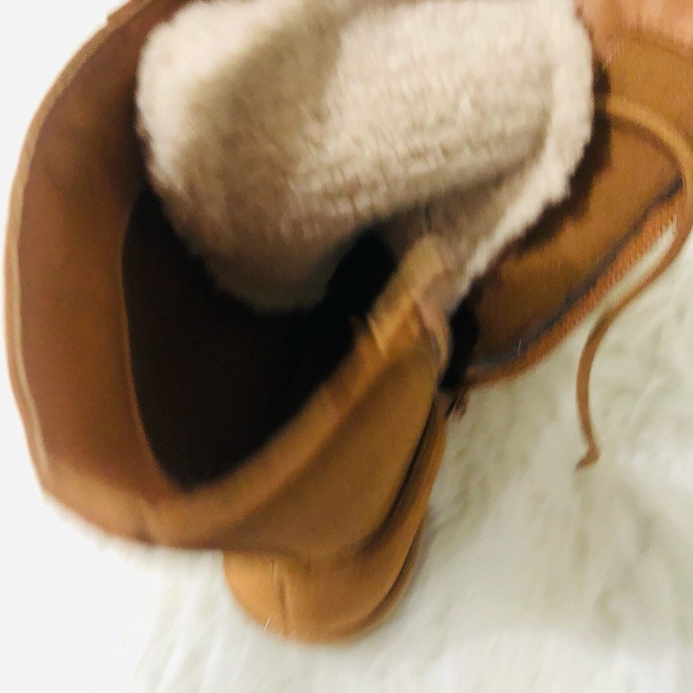 Baretraps Hadlee Womens Cognac Faux Shearling Lace Up Ankle Boots Size 6.5 NEW - Picture 10 of 10